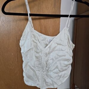 White Ruched Women's Top